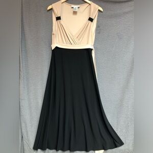 Nine west 10 dress maxi, dress tan and black